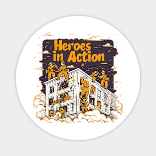 Heroes in Action Magnet